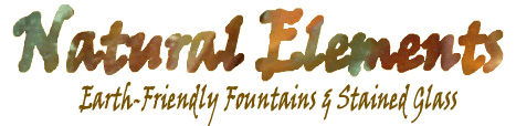 Natural Elements Fountains & Stained Glass Logo